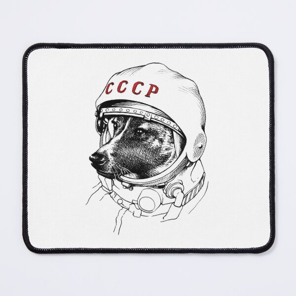 Item preview, Soviet Space Dog Minimalist Silhouette designed and sold by solisnoctix.