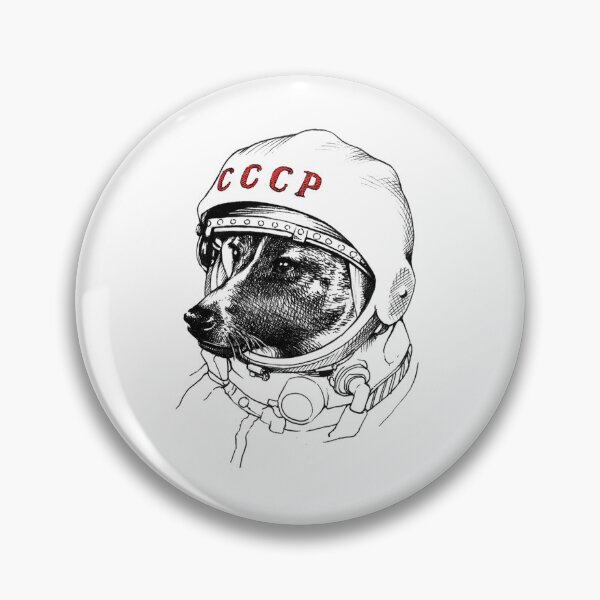 Item preview, Soviet Space Dog Minimalist Silhouette designed and sold by solisnoctix.