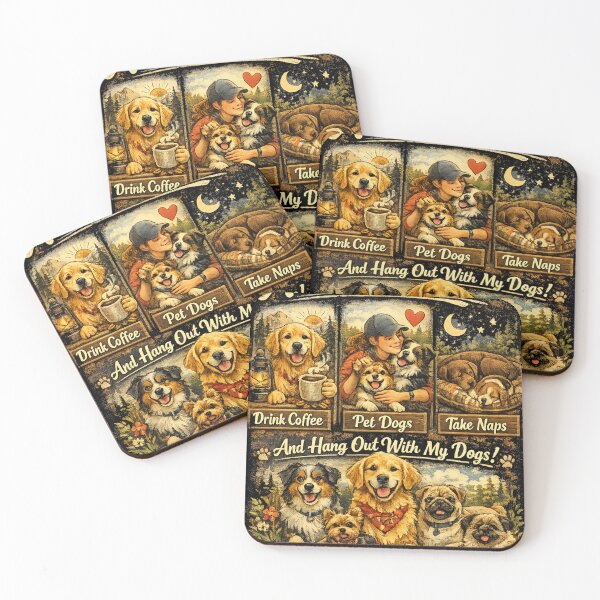 Item preview, Drink Coffee Pet Dogs Take Naps - Funny Dog Lover designed and sold by GenZFashion000.