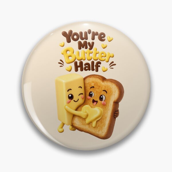 Item preview, Cute "You're My Butter Half" | Funny Kawaii Cute Toast Breakfast Love Pun designed and sold by Moons Studio.