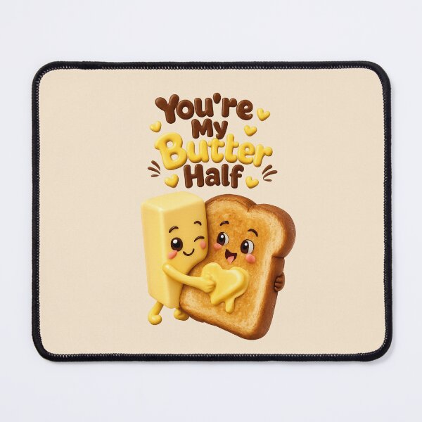 Item preview, Cute "You're My Butter Half" | Funny Kawaii Cute Toast Breakfast Love Pun designed and sold by Moons Studio.