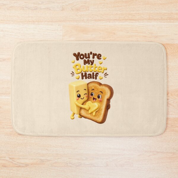 Item preview, Cute "You're My Butter Half" | Funny Kawaii Cute Toast Breakfast Love Pun designed and sold by Moons Studio.