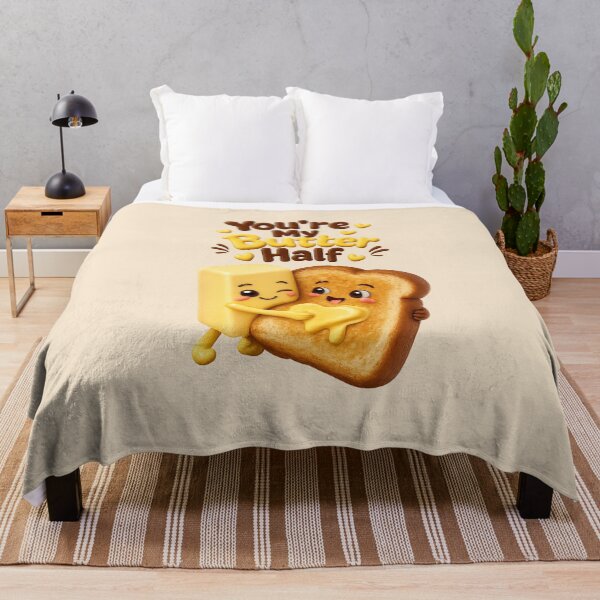 Item preview, Cute "You're My Butter Half" | Funny Kawaii Cute Toast Breakfast Love Pun designed and sold by Moons Studio.