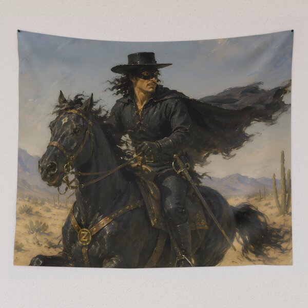 Item preview, Zorro on Horseback – The Masked Rider designed and sold by Astralia.