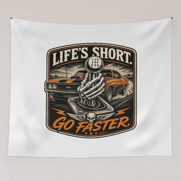 Item preview, Life's short go faster designed and sold by Deathracer1973.
