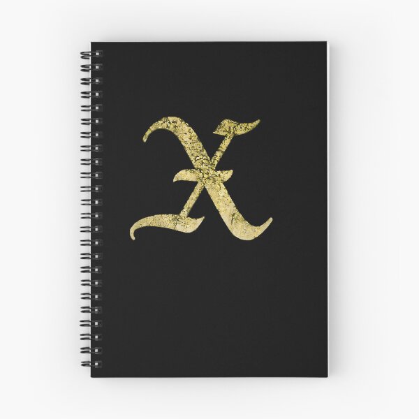 Item preview, Gold Foil Calligraphic Letter X Dark designed and sold by Medusa Gorgo.