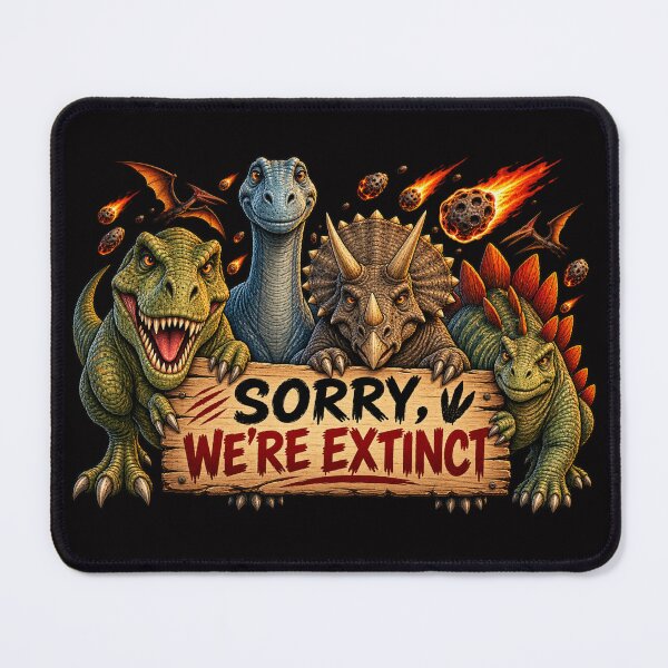 Item preview, Sorry We’re Extinct Dinosaur Tee designed and sold by BluntLines.