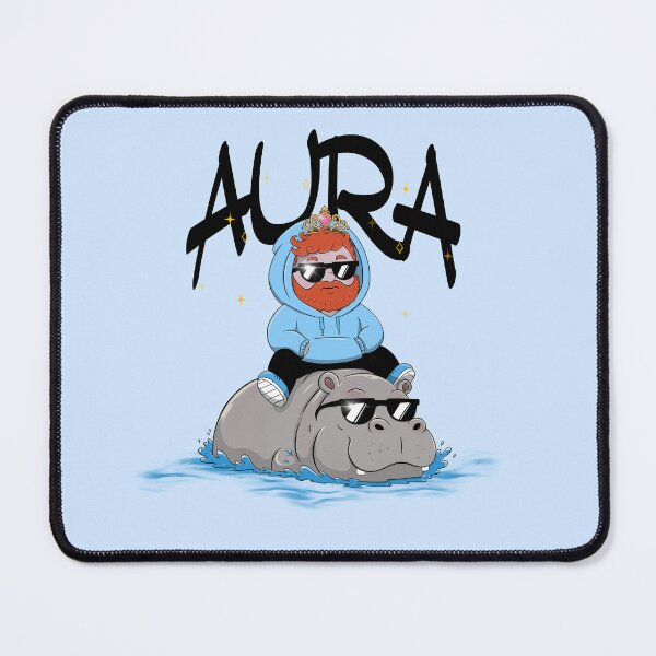 Item preview, Maximum Aura Farming Hippo, Funny Gamer Meme designed and sold by Chelsealuv Krigbaum.