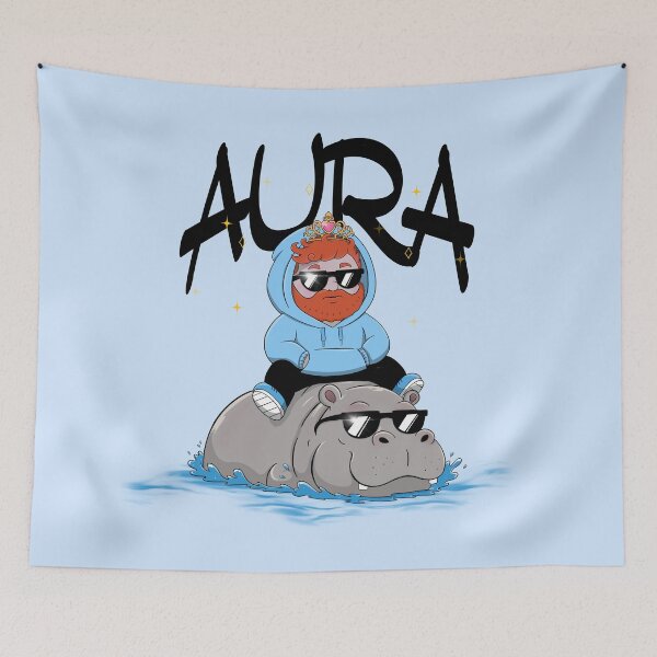 Item preview, Maximum Aura Farming Hippo, Funny Gamer Meme designed and sold by Chelsealuv Krigbaum.