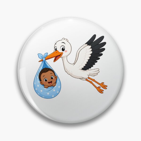 Item preview, Funny Stork Delivering Baby Boy designed and sold by Myra365Art.