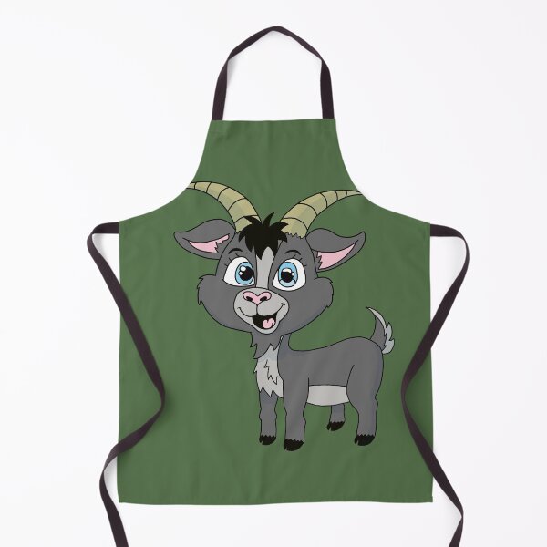 Item preview, Cute Kawaii Gray Goat with Curved Horns designed and sold by CozyCritters8.