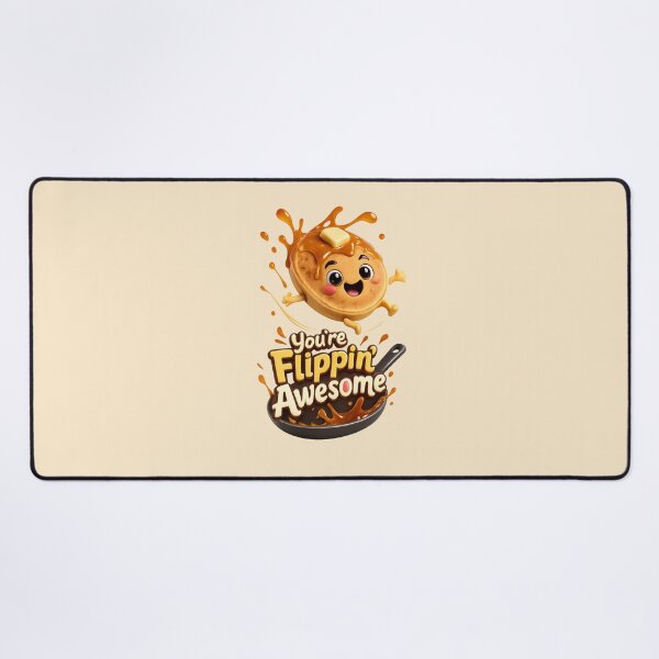Item preview, Cute "You're Flippin Awesome" | Funny Kawaii Pancake Breakfast Love Pun designed and sold by Moons Studio.