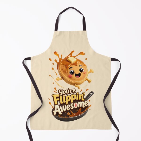 Item preview, Cute "You're Flippin Awesome" | Funny Kawaii Pancake Breakfast Love Pun designed and sold by Moons Studio.
