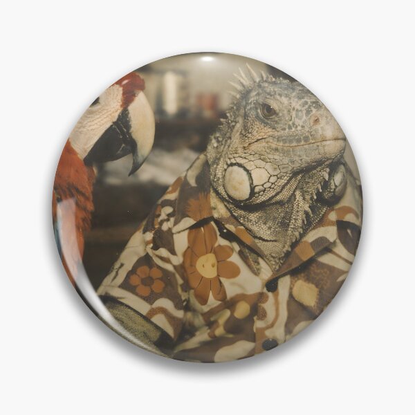 Item preview, Parrot and Monitor Lizard Wall Art | Exotic Animal Friends Portrait | Retro Photography Aesthetic Nostalgic Vintage Print designed and sold by PaintedPixels01.