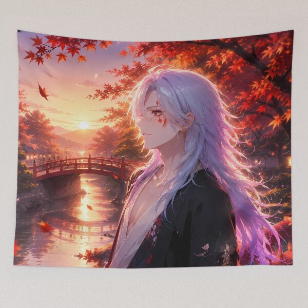 Item preview, Tengen Uzui Demon Slayer Autumn River Sunset designed and sold by Dashsopaner.