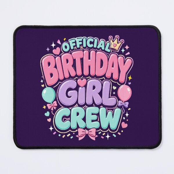 Item preview, Official Birthday Girl Crew Pastel Party Vibes designed and sold by Victor Shadehorn.