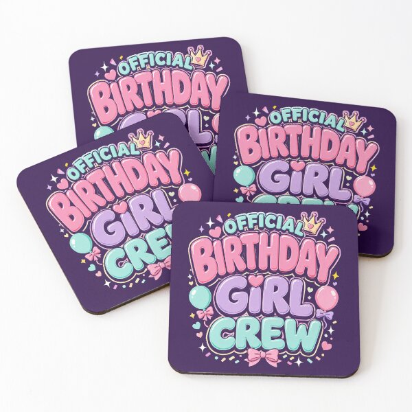 Item preview, Official Birthday Girl Crew Pastel Party Vibes designed and sold by Victor Shadehorn.