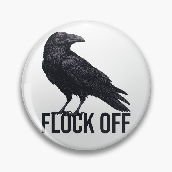 Item preview, Flock Off – Funny Crow Bird Pun Design designed and sold by xndrlab.