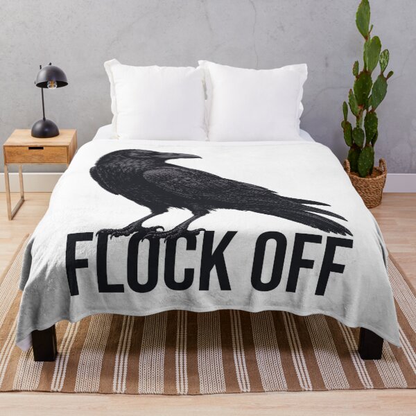 Item preview, Flock Off – Funny Crow Bird Pun Design designed and sold by xndrlab.