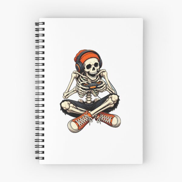Item preview, Skeleton Gamer with Headphones and Cap Playing Video Games designed and sold by leocreatives.