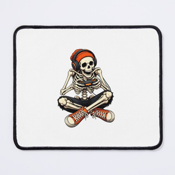 Item preview, Skeleton Gamer with Headphones and Cap Playing Video Games designed and sold by leocreatives.