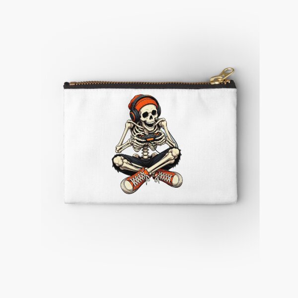 Item preview, Skeleton Gamer with Headphones and Cap Playing Video Games designed and sold by leocreatives.