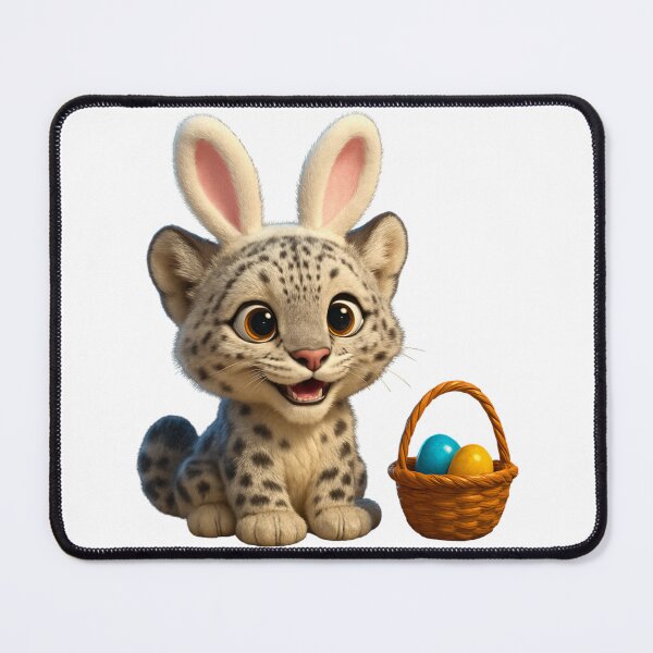 Item preview, Snow Leopard Easter Bunny designed and sold by Sillytoe.