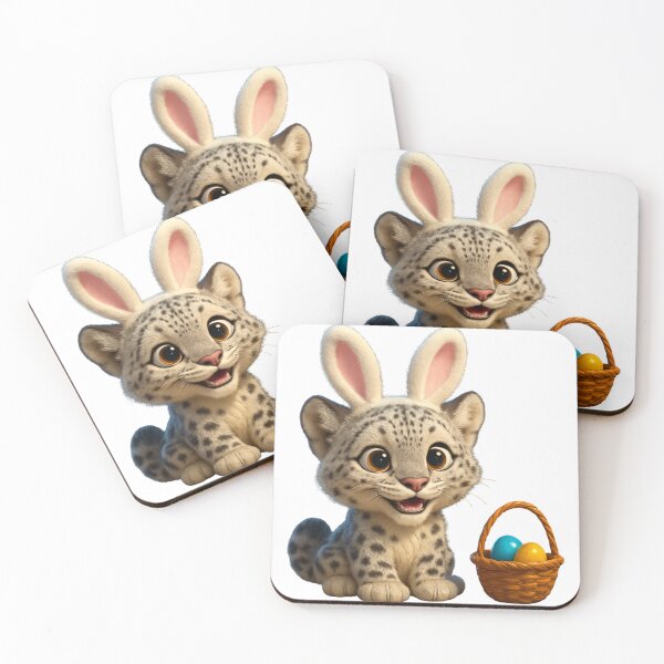 Item preview, Snow Leopard Easter Bunny designed and sold by Sillytoe.
