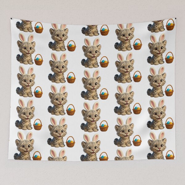 Item preview, Snow Leopard Easter Bunny designed and sold by Sillytoe.