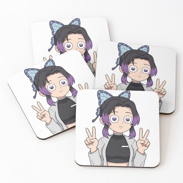 Item preview, Shinobu Kocho Demon Slayer Butterfly Waifu Double Peace designed and sold by Dashsopaner.