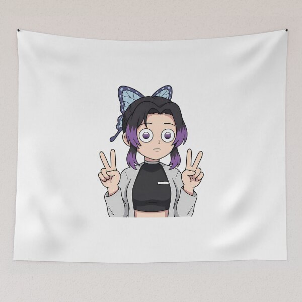 Item preview, Shinobu Kocho Demon Slayer Butterfly Waifu Double Peace designed and sold by Dashsopaner.