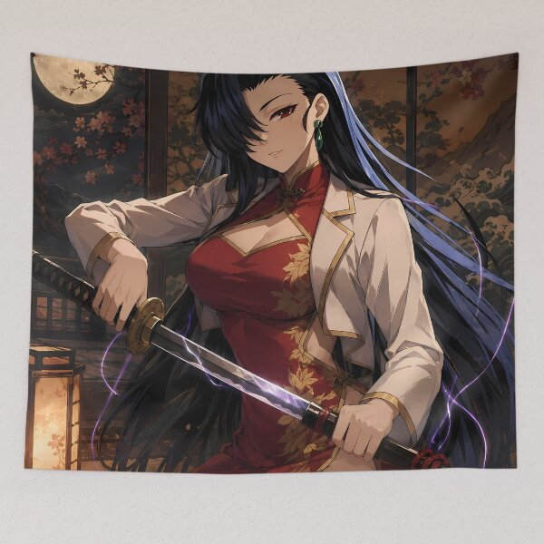 Item preview, Shenhua Black Lagoon Moonlit Samurai Crimson Calm designed and sold by mildaclairmo.