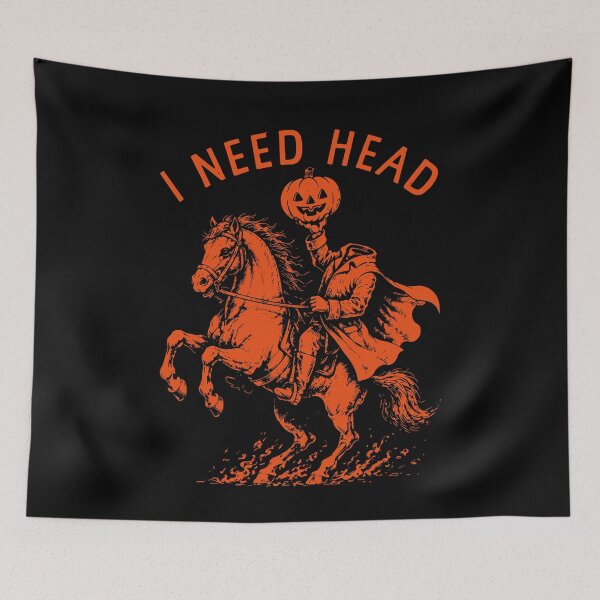 Item preview, I Need Head Headless Horseman Pumpkin Halloween designed and sold by AmberWild.