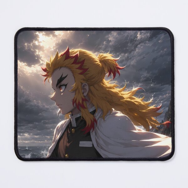 Item preview, Kyojuro Rengoku Demon Slayer Stormy Ocean Resolve designed and sold by Dashsopaner.