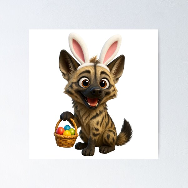 Item preview, Striped Hyena Easter Bunny designed and sold by Sillytoe.