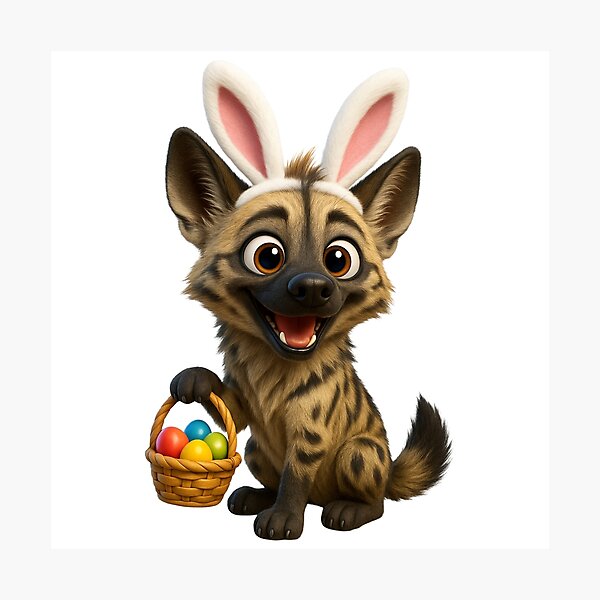 Item preview, Striped Hyena Easter Bunny designed and sold by Sillytoe.