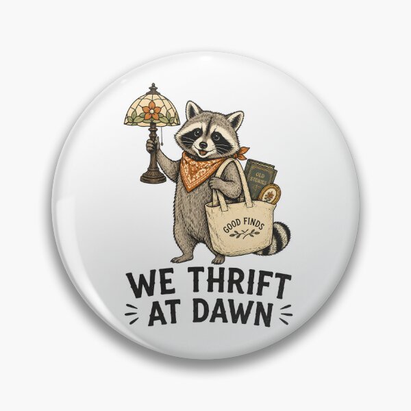 Item preview, We Thrift At Dawn Funny Raccoon designed and sold by a-turner-paint.