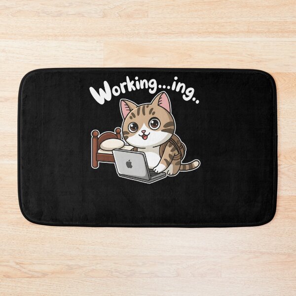 Item preview,  Cat Working... In designed and sold by KatieThomShop.