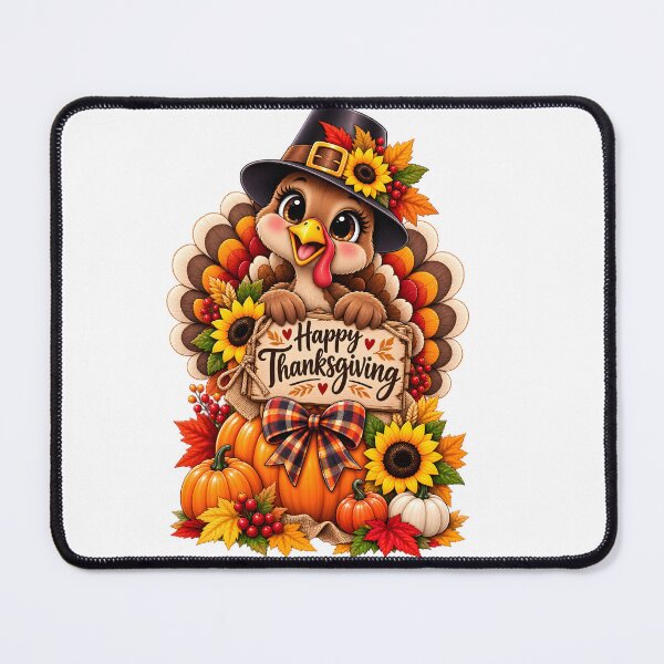 Item preview, Cute Happy Thanksgiving Turkey Pumpkin Fall Design designed and sold by TinyWeird.