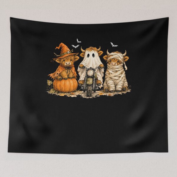 Item preview, Cow Cute Halloween Ghosts Pumpkin designed and sold by KatieThomShop.
