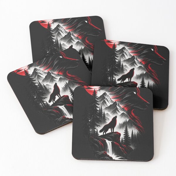 Item preview, Wild Spirit – Crimson Moon Wolf designed and sold by AndGarciart.