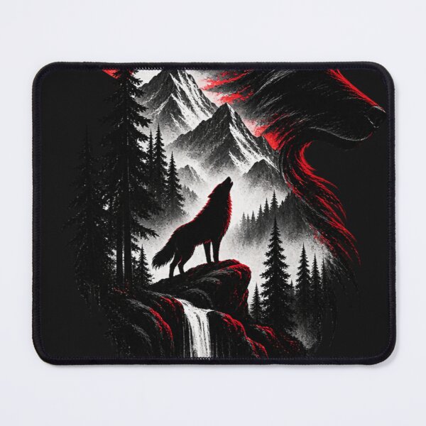 Item preview, Wild Spirit – Crimson Moon Wolf designed and sold by AndGarciart.