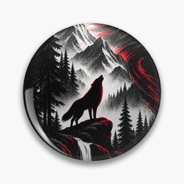 Item preview, Wild Spirit – Crimson Moon Wolf designed and sold by AndGarciart.