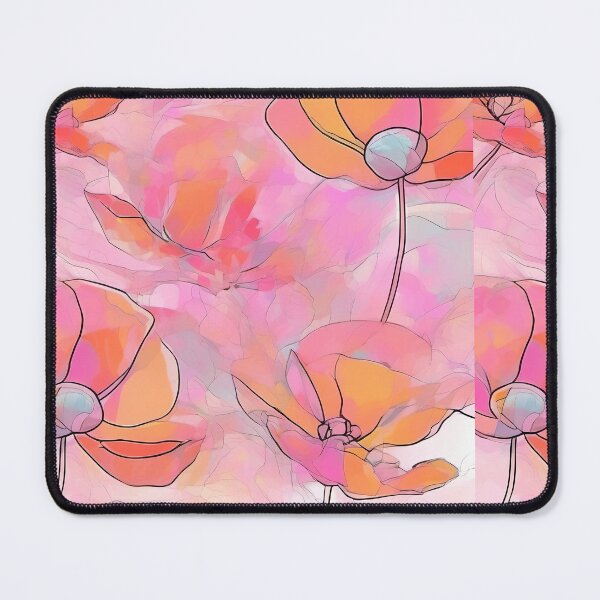 Item preview, PINK POPPY V007 Peach Rose Blush Pen Pencil Ink Watercolor Art Print Party Decoration~Baby/Bridal/Wedding/Birthday Gift Favor designed and sold by Spinning Plates 360.