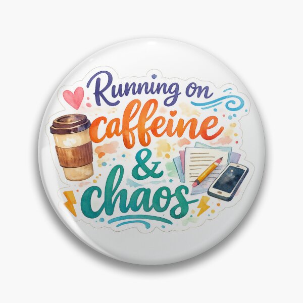 Item preview, Coffee and chaos relatable sticker designed and sold by TessDoesStuff.
