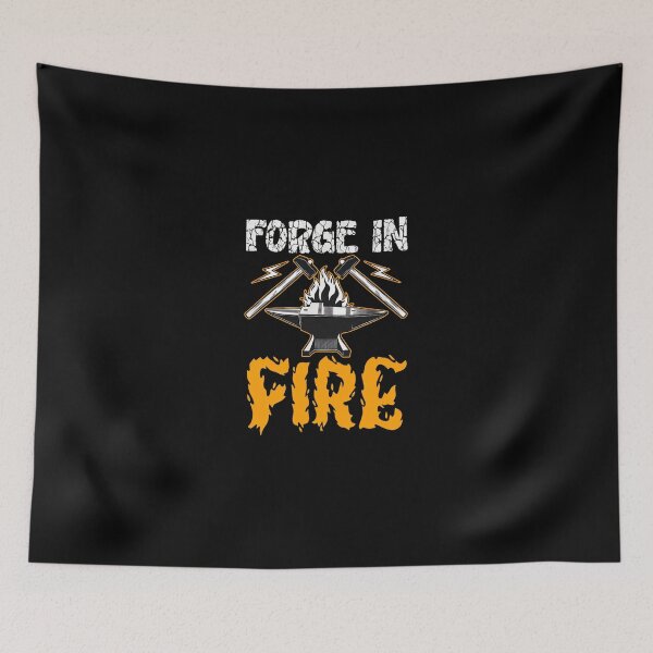 Item preview, Forged in Fire Blacksmith Anvil Hammer Flames designed and sold by lehmanaapic.