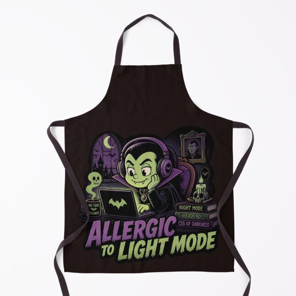 Item preview, Allergic To Light Mode - Funny Dark Mode Vampire Shirt designed and sold by Geek Tracy Shop.