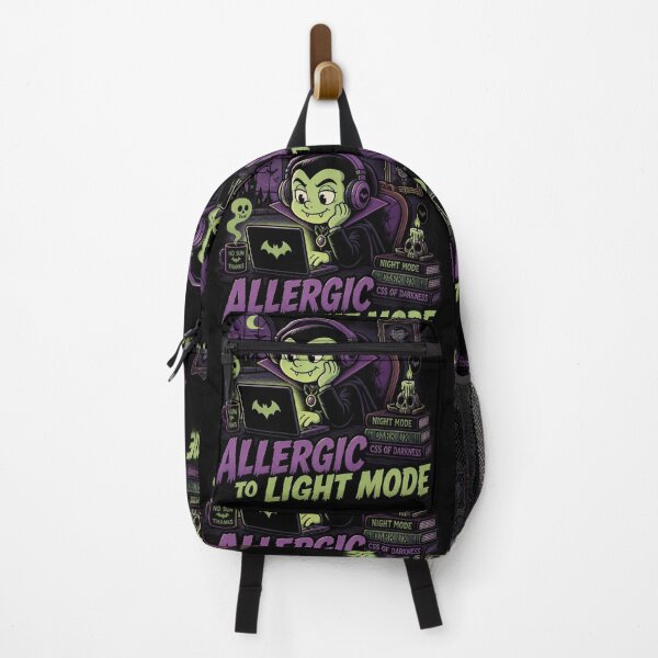 Artikelvorschau, Allergisch gegen den hellen Modus - Lustiges Vampir-Shirt für den dunklen Modus entworfen und verkauft von Geek Tracy Shop.