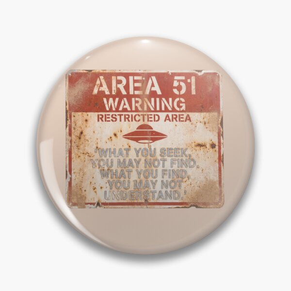 Item preview, Vintage Area 51 Warning Sign Illustration designed and sold by puzzell.