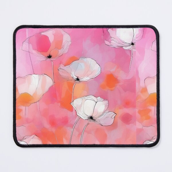 Item preview, PINK POPPY V008 Peach Rose Blush Pen Pencil Ink Watercolor Art Print Party Decoration~Baby/Bridal/Wedding/Birthday Gift Favor designed and sold by Spinning Plates 360.